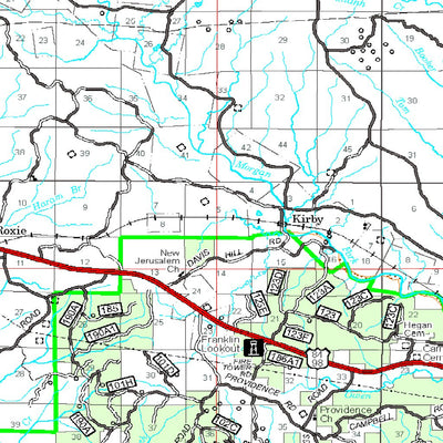 US Forest Service R8 Homochitto National Forest, Forest Visitor Map digital map