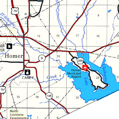 US Forest Service R8 Kisatchie National Forest, Caney District, Forest Visitor Map digital map