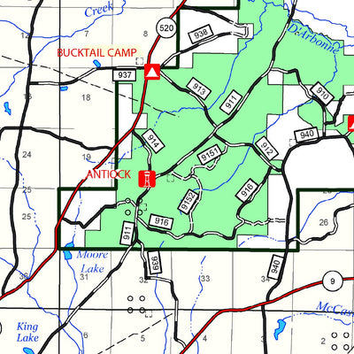 US Forest Service R8 Kisatchie National Forest, Caney District, Forest Visitor Map digital map