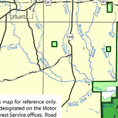 US Forest Service R8 Kisatchie National Forest, Catahoula and Winn Districts, Forest Visitor Map digital map