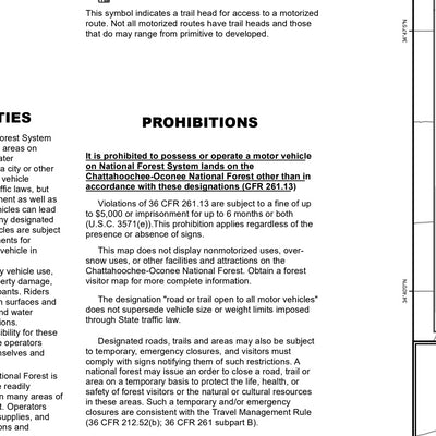 Motor Vehicle Use Map, MVUM, Conasauga District, Chattahoochee-Oconee National Forest Preview 3