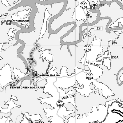 Motor Vehicle Use Map, MVUM, Cumberland District, Daniel Boone National Forest Preview 3
