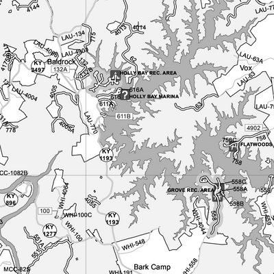 Motor Vehicle Use Map, MVUM, London District, Daniel Boone National Forest Preview 3