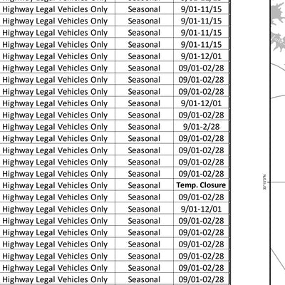 Motor Vehicle Use Map, MVUM, Oconee District, Chattahoochee-Oconee National Forest Preview 3