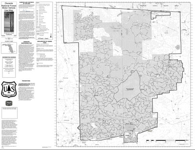 Motor Vehicle Use Map, MVUM, Osceola National Forest Preview 1