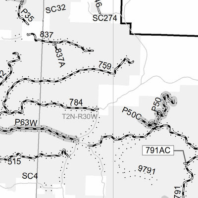 Motor Vehicle Use Map, MVUM, Poteau and Cold Springs District, Ouachita National Forests Preview 2