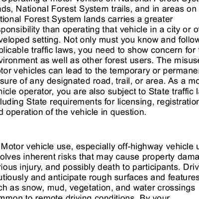 Motor Vehicle Use Map, MVUM, Tellico District, Cherokee National Forest Preview 3