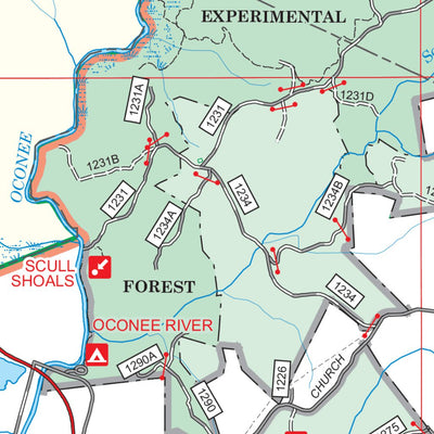 US Forest Service R8 Oconee National Forest Visitor Map, North digital map