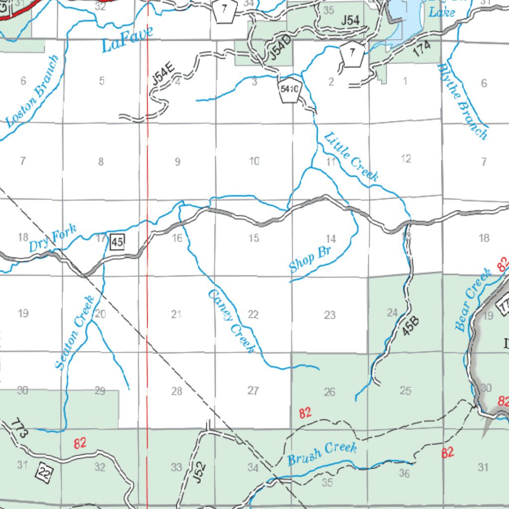 Ouachita National Forest Visitor Map East Side by US Forest Service