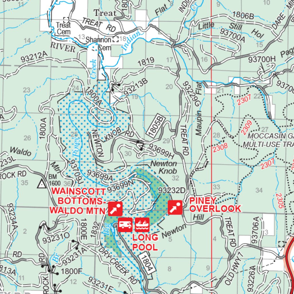 Ozark National Forest East Pleasant Hill Big Piney And Mt Magazine Ranger Districts Map By 7264