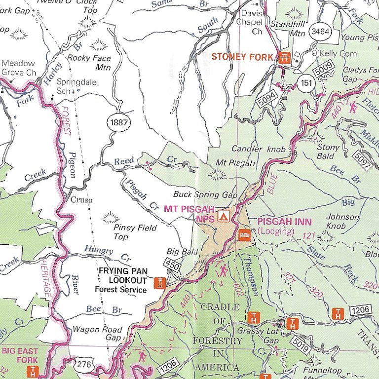 Pisgah National Forest, Pisgah Ranger District Forest Visitor Map by US ...