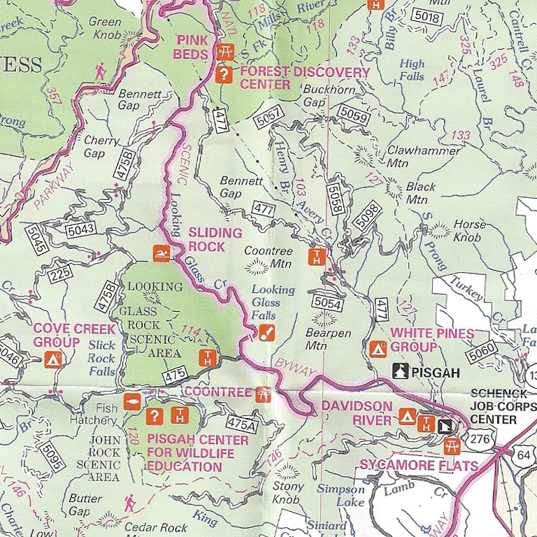 Pisgah National Forest, Pisgah Ranger District Forest Visitor Map by US ...