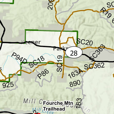 US Forest Service R8 Poteau and Cold Springs Ranger District, Ouachita NF, Eclipse Path digital map