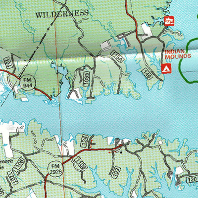 US Forest Service R8 Sabine National Forest Visitor Map digital map