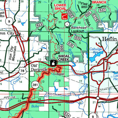 US Forest Service R8 Shoal Creek Ranger District, Talladega National Forest digital map