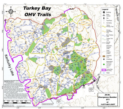 Turkey Bay - Land Between the Lakes Map by US Forest Service R8