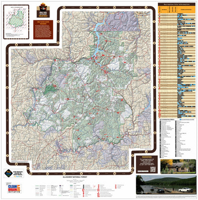 Allegheny NF Forest Visitor Map Preview 1