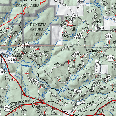 Allegheny NF Forest Visitor Map Preview 2