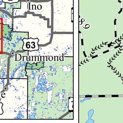 US Forest Service R9 Chequamegon Nicolet National Forest Shake Down Bike Route digital map