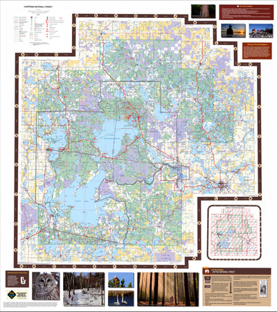 Chippewa NF Forest Visitor Map Preview 1