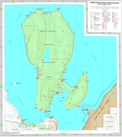 US Forest Service R9 Grand Island National Recreation Area Map digital map