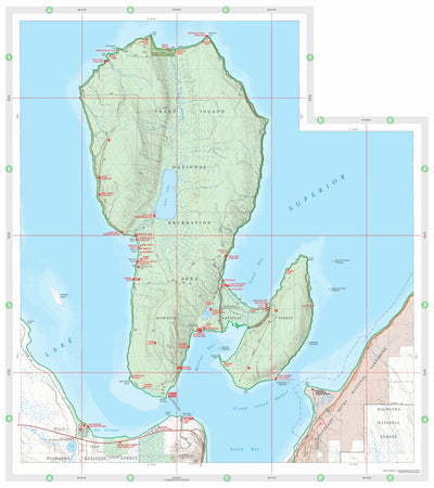 Grand Island National Recreation Area Forest Visitor Map Preview 1