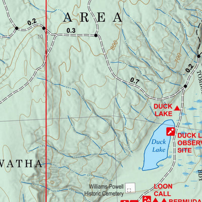 Hiawatha NF - Grand Island National Recreation Area Visitor Map Preview 3