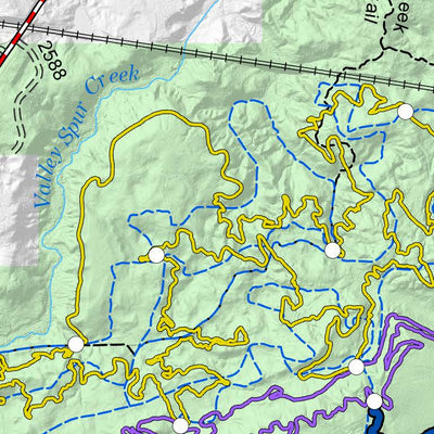 Hiawatha NF – Pine Line and Valley Spur Single Track Mountain Bike Trails Map Preview 3
