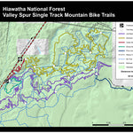 Hiawatha NF – Valley Spur Single Track Mountain Bike Trails Map Preview 1