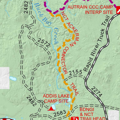 Hiawatha NF – West Zone – North Country National Scenic Trail Map Preview 3