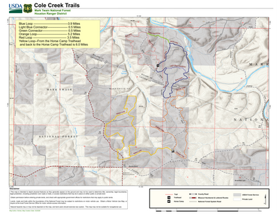 Mark Twain NF - Cole Creek Trail Map Preview 1