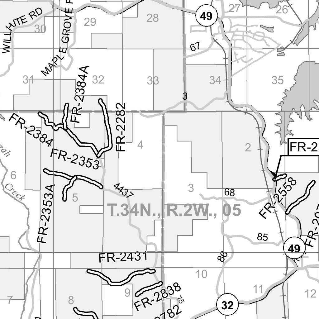 Mark Twain NF MVUM Salem Potosi Map by US Forest Service R9 | Avenza Maps