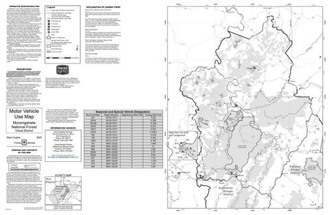 Monongahela NF MVUM - Cheat Preview 1