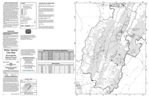 Monongahela NF MVUM - Greenbrier Preview 1