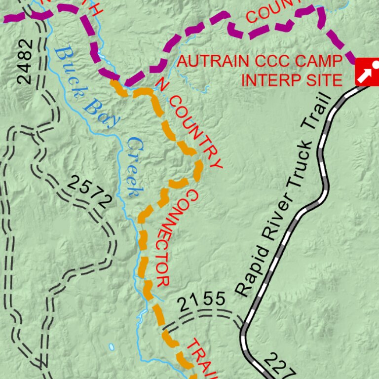 Hiawatha NF – West Zone – North Country National Scenic Trail Map by US ...