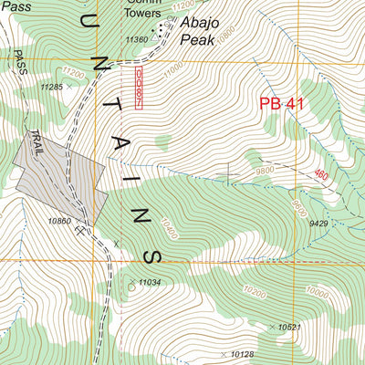 US Forest Service - Topo Abajo Peak, UT FSTopo Legacy digital map