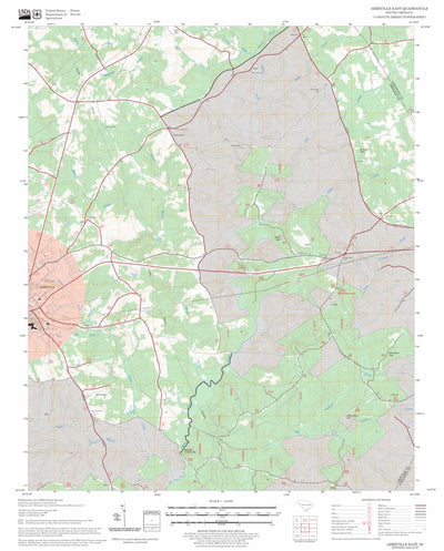 US Forest Service - Topo Abbeville East, SC FSTopo Legacy digital map