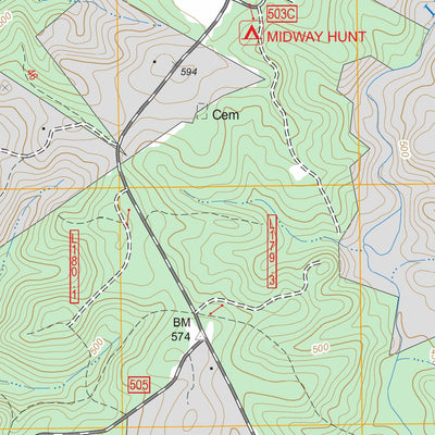 US Forest Service - Topo Abbeville East, SC FSTopo Legacy digital map