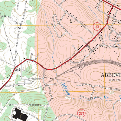 US Forest Service - Topo Abbeville West, SC FSTopo Legacy digital map