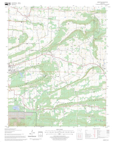 US Forest Service - Topo Abbott, AR digital map