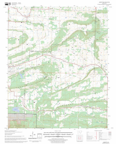 US Forest Service - Topo Abbott, AR FSTopo Legacy digital map