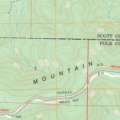 US Forest Service - Topo Acorn, AR FSTopo Legacy digital map