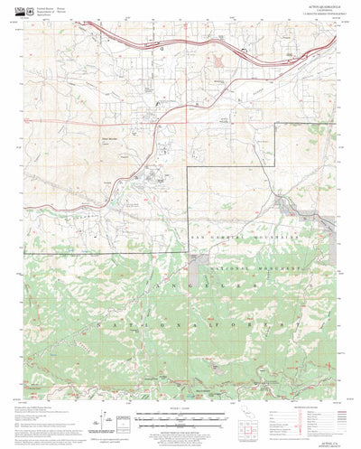 US Forest Service - Topo Acton, CA FSTopo Legacy digital map