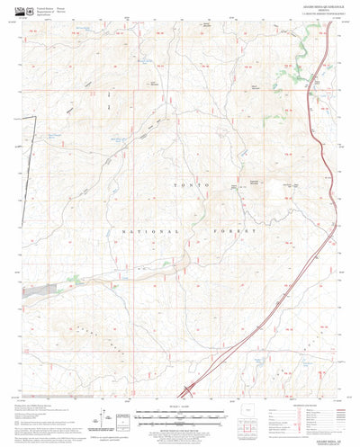 US Forest Service - Topo Adams Mesa, AZ FSTopo Legacy digital map