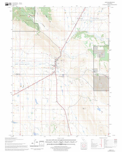 US Forest Service - Topo Adin, CA FSTopo Legacy digital map