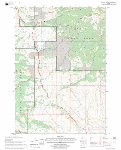 US Forest Service - Topo Advent Gulch, ID FSTopo Legacy digital map