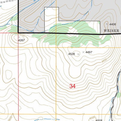 US Forest Service - Topo Advent Gulch, ID FSTopo Legacy digital map