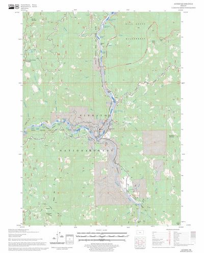 US Forest Service - Topo Agness, OR FSTopo Legacy digital map