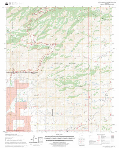 US Forest Service - Topo Agua Caliente Hill, AZ FSTopo Legacy digital map