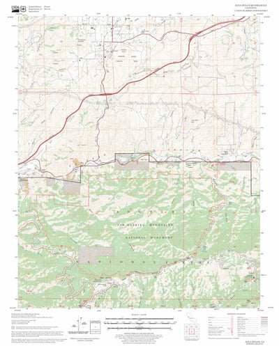 US Forest Service - Topo Agua Dulce, CA FSTopo Legacy digital map